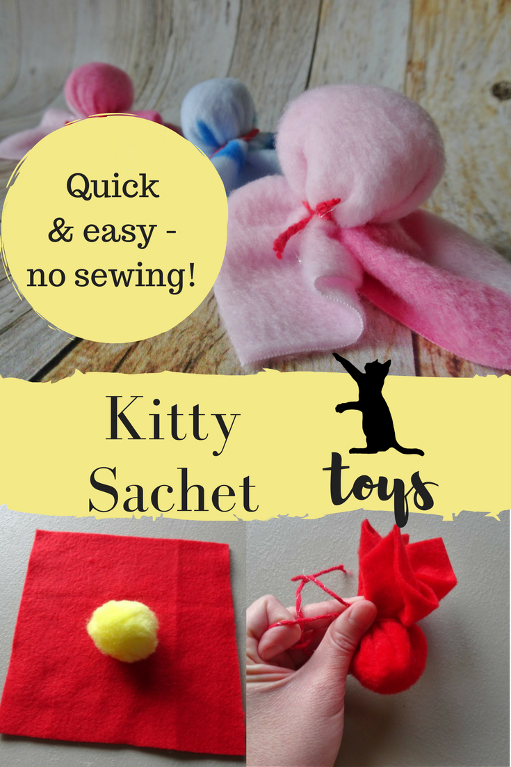 Whether made with or without catnip, these easy fleece toys for cats are sure to be a hit! #createtodonate