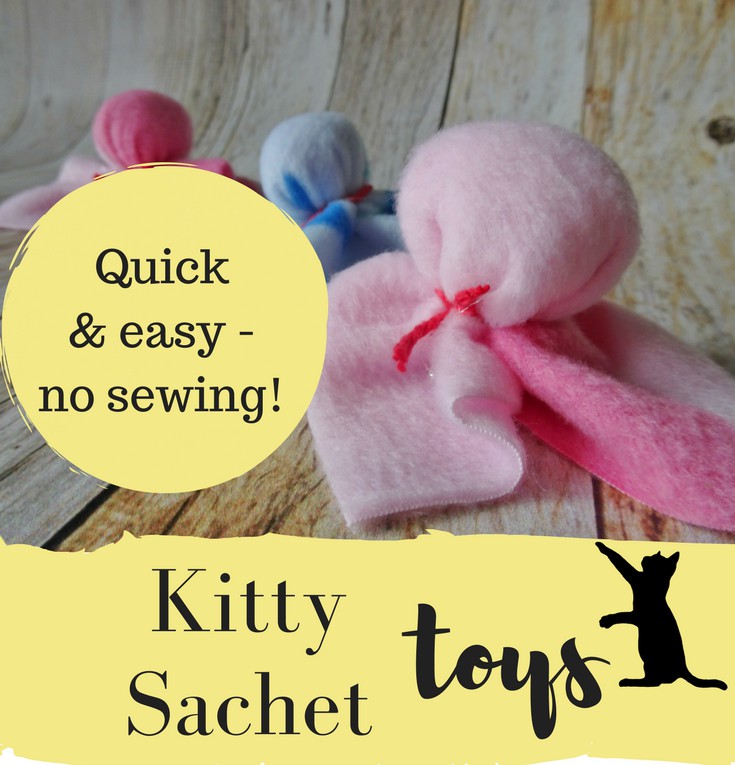 Whether made with or without catnip, these easy fleece toys for cats are sure to be a hit!
